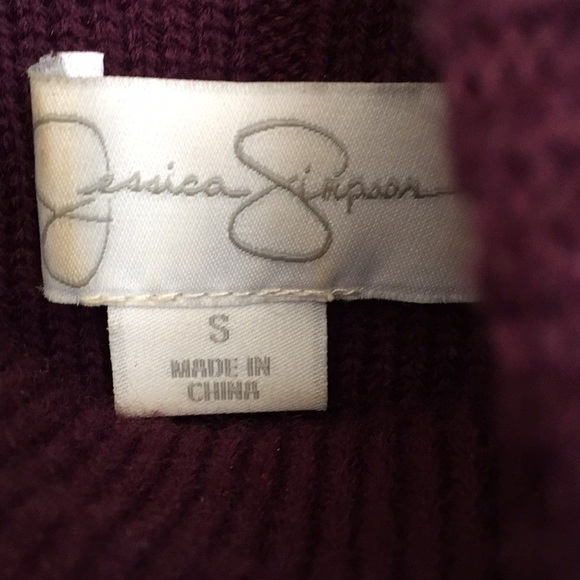 Jessica Simpson Sweater Dress Size S Burgundy Knit Cowl Neck Career Cabincore - Picture 8 of 14